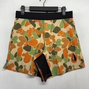 Tachuntfish Shorts men's Small Green Camo Athletic Old Skool AUS Linerless NEW
